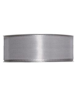 Kunstseideband B:40mm, grau, L:50m/Rolle