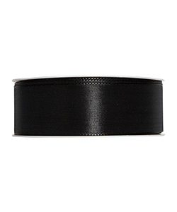 Kunstseideband B:40mm, schwarz, L:50m/Rolle
