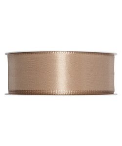 Kunstseidebandband B:40mm, hellbraun, L:50m/Rolle