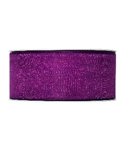 Organzaband B:40mm, violett, 50m/Rolle
