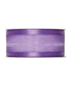 Organza/Satinband B:40mm, flieder, L:25m/Rolle
