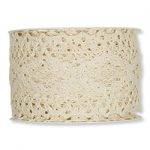 Häkelspitze-Band B:60mm, creme, 5m/Rolle