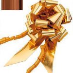 Metallic Zugschleife/masche Ø-22cm, kupfer