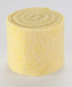 Filz-Topfband B:70mm, L:5m, pastellgelb