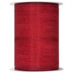Organzaband B:100mm, weinrot, L:20m/Rolle