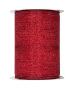 Organzaband B:100mm, weinrot, L:20m/Rolle