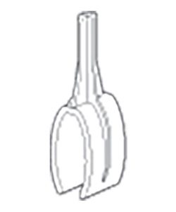 Ovalrohrklemme transparent