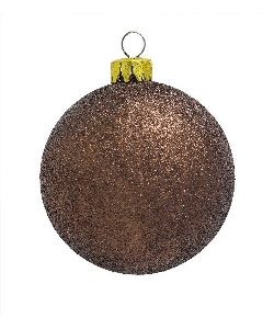 Weihnachtskugel Glitter Ø15cm, braun