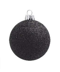 Weihnachtskugel Glitter Ø40cm, schwarz