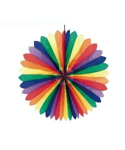 Papierfächer Ø75cm, bunt