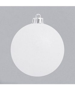 Weihnachtskugel Glitter Ø20cm, weiß-irisierend