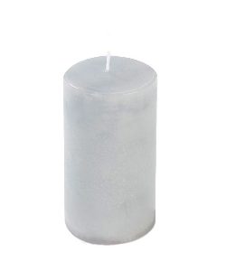 Kerze Trend Ø7/H:18cm, silbergrau