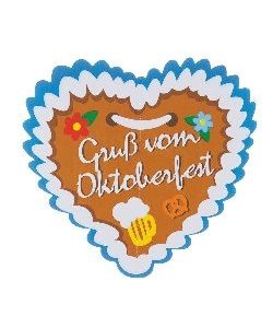 Lebkuchenherz-Hänger Oktoberfest Ø28cm