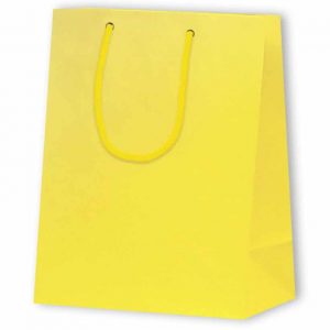 Papiertragetasche Standard, H:23x10x18cm, gelb