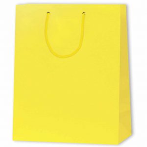 Papiertragetasche Standard, H:32,4x12,7x26cm, gelb