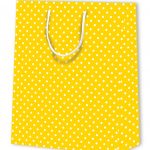 Tragetasche Punkte 26x12,7x32,4cm, gelb