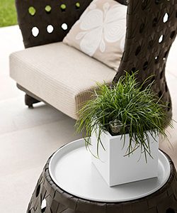 Pflanztopf Kube mini 20x20xH:20cm, weiß