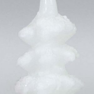Tannenbaum-Kerze H:14cm, weiss