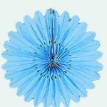 Papierfächer hellblau