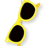 Hänger Sonnenbrille 40x15cm, gelb