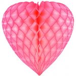 Waben-Herz 30cm, rosa