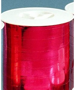 Metallic-Florband B:19mm, rot, 100m/Rolle