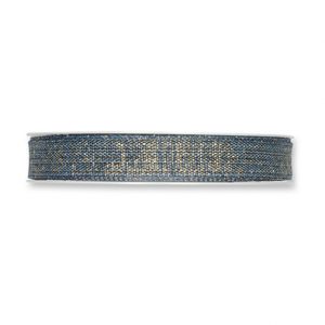 Lurex-Druckband "Glitzer" B:15mm, blau/gold