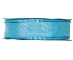 Drahtkantenband, wasserblau