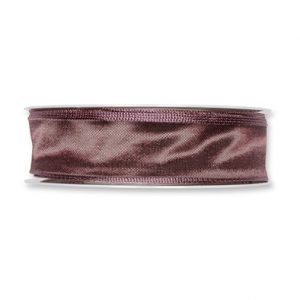 Drahtkantenband B:25mm, dunkel beere, L:25m/Rolle