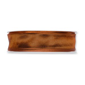 Drahtkantenband B:25mm, cognac, L:25m/Rolle