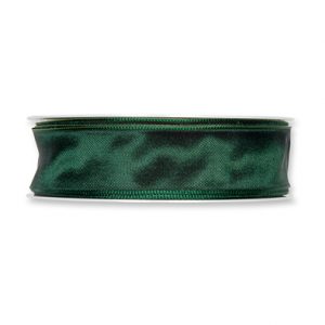 Drahtkantenband B:25mm, mitternachtsgrün, L:25m/Rolle