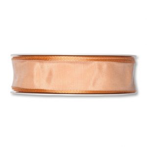 Drahtkantenband B:25mm, hell aprikot, L:25m/Rolle