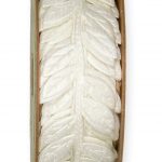 Satin-Stanzband B:23mm Blättchen creme
