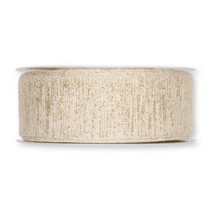 Lurexband "Glitzer" B:35mm, creme/gold