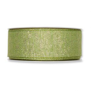 Lurexband "Glitzer" B:35mm, moosgrün/gold