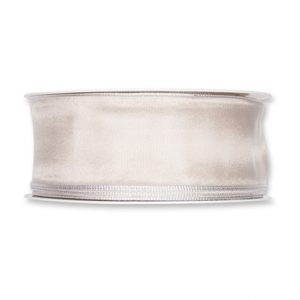 Drahtkantenband B:40mm, leinen, L:25m/Rolle