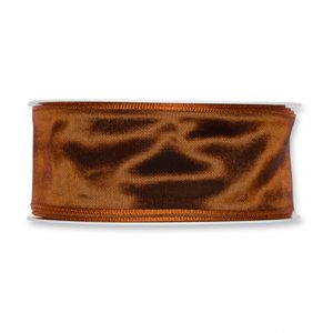 Drahtkantenband B:40mm, cognac, L:25m/Rolle