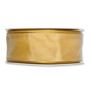 Drahtkantenband B:40mm, dunkelgelb, L:25m/Rolle