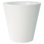 Pflanztopf Kuno Ø50cm, weiß glänzend