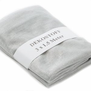 Dekostoff Glitternetz B:150 x 300cm, silber