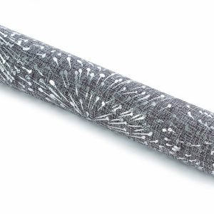 Leinen mit Sternenregen B:35 x 200cm, grau/silber