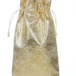 Suede-Beutel gold 15x25cm, 6 Stk./Pkg.