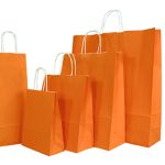 Papierflaschentasche Smartline orange, HxBxT:39x16x7cm, VE=25 Stk.