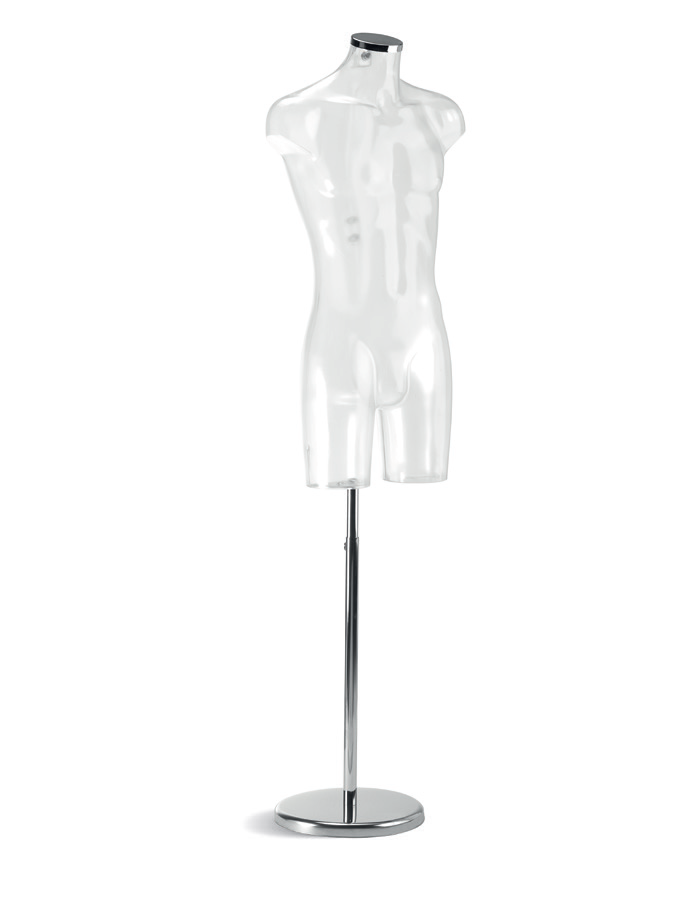 Herrenbüste Fashion H:97cm, transparent – Bild 3