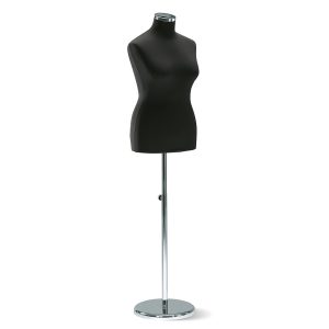Damenbüste Metallo-Big Size XL, schwarz/chrom