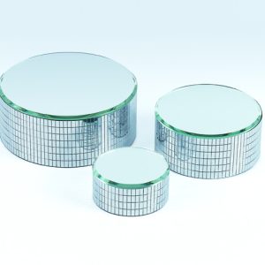 Spiegel-Podeste, silber