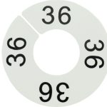 Größenscheibe weiß, Größe 96