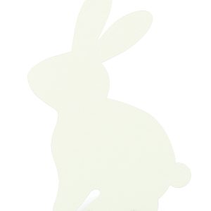Hasen-Display, sitzend, weiß, H:40cm