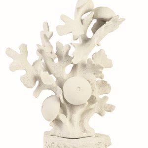 Korallen-Skulptur Avorio H:42cm, weiß