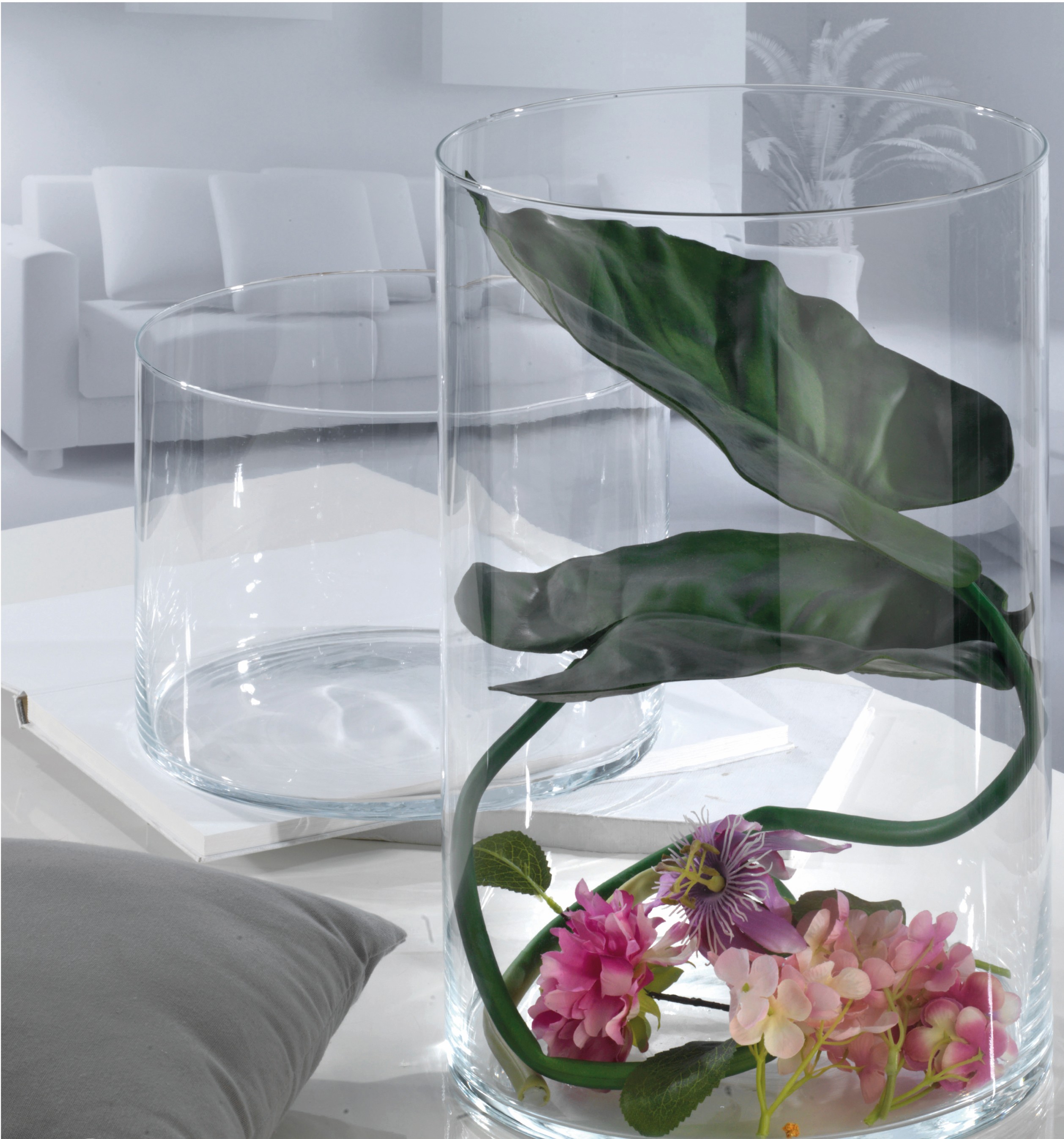 Glasvase Zylinder H:30/Ø:19cm glasklar – Bild 2